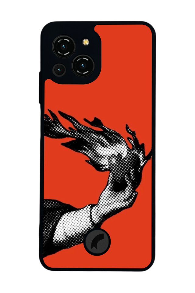 Reeder S23 Pro Max Uyumlu Kirmizi Tasarımlı Glossy Premium Kılıf