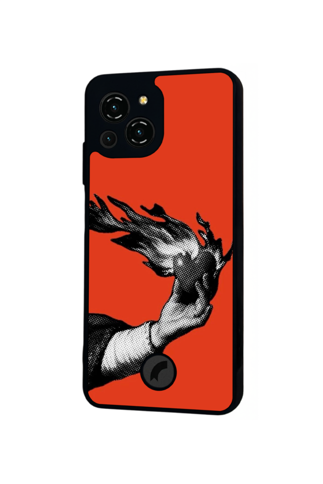 Reeder S23 Pro Max Uyumlu Kirmizi Tasarımlı Glossy Premium Kılıf