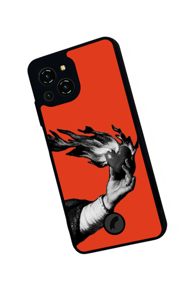 Reeder S23 Pro Max Uyumlu Kirmizi Tasarımlı Glossy Premium Kılıf