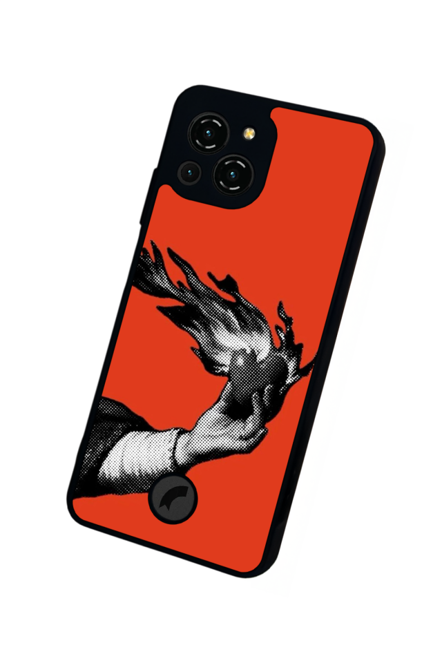 Reeder S23 Pro Max Uyumlu Kirmizi Tasarımlı Glossy Premium Kılıf