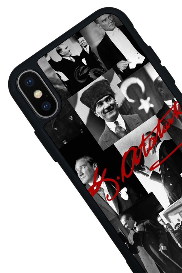 iPhone X/ XS Uyumlu Mustafa Kemal Ataturk Tasarımlı Glossy Premium Kılıf