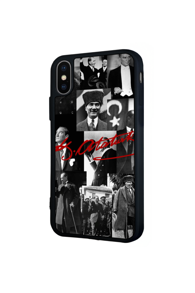 iPhone X/ XS Uyumlu Mustafa Kemal Ataturk Tasarımlı Glossy Premium Kılıf