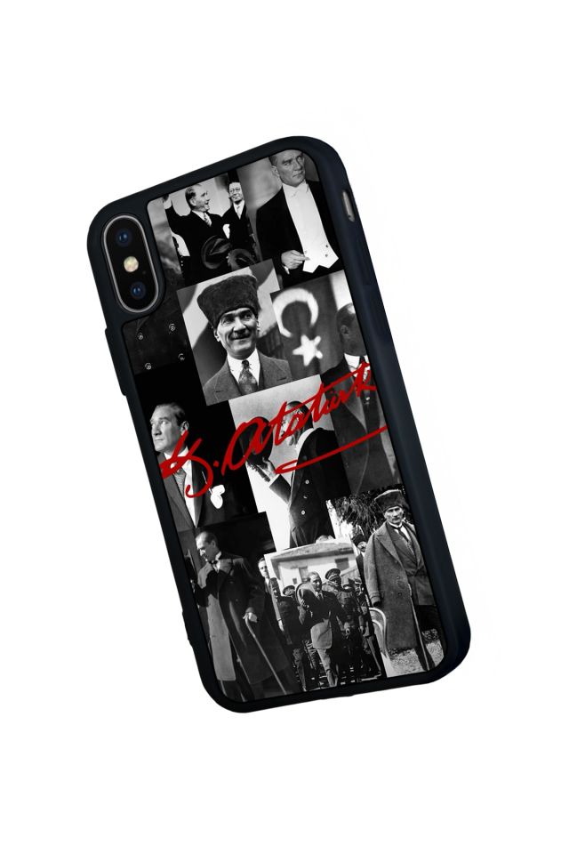 iPhone X/ XS Uyumlu Mustafa Kemal Ataturk Tasarımlı Glossy Premium Kılıf