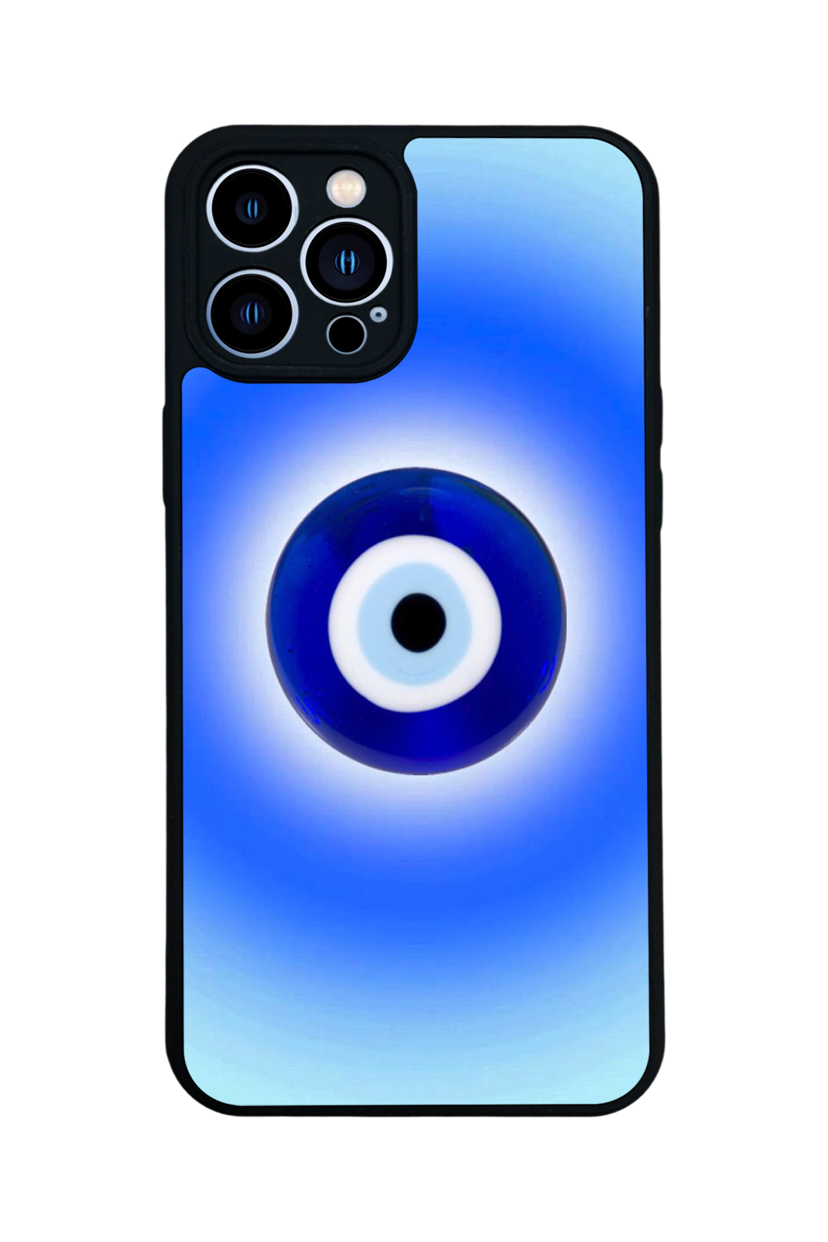 iPhone 12 Pro Max Uyumlu Nazar Tasarımlı Glossy Premium Kılıf