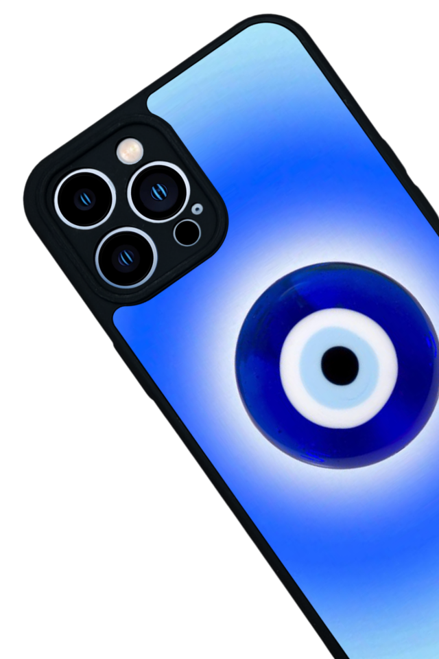 iPhone 12 Pro Max Uyumlu Nazar Tasarımlı Glossy Premium Kılıf