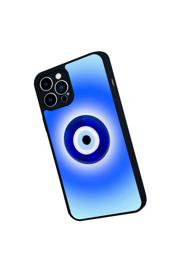 iPhone 12 Pro Max Uyumlu Nazar Tasarımlı Glossy Premium Kılıf