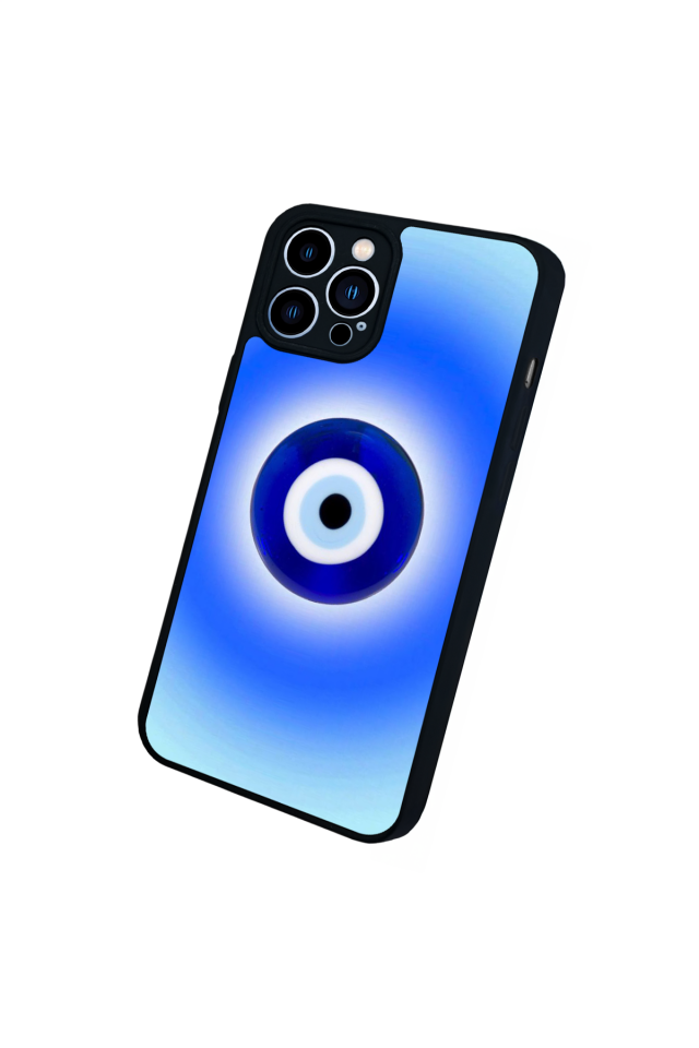 iPhone 12 Pro Max Uyumlu Nazar Tasarımlı Glossy Premium Kılıf