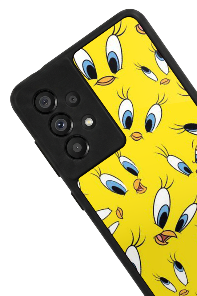 Samsung Galaxy A73 Uyumlu Tweety Tasarımlı Glossy Premium Kılıf