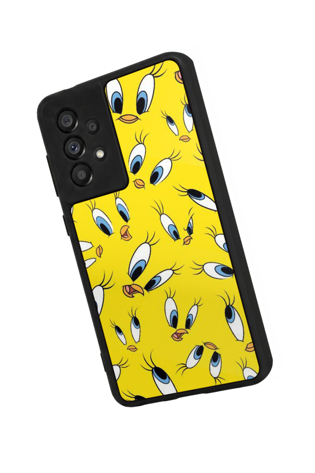 Samsung Galaxy A73 Uyumlu Tweety Tasarımlı Glossy Premium Kılıf