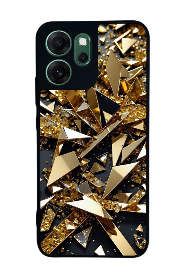 Oppo Reno 14F Uyumlu Mermer Marble Tasarımlı Glossy Premium Kılıf