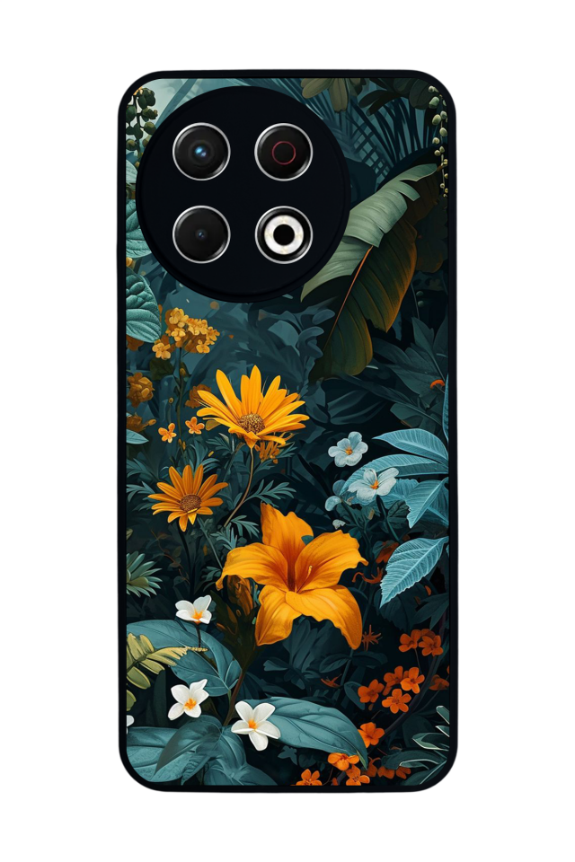 Tecno Spark 30 Pro Uyumlu Botanik Tasarımlı Glossy Premium Kılıf