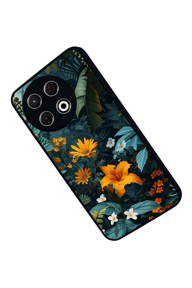 Tecno Spark 30 Pro Uyumlu Botanik Tasarımlı Glossy Premium Kılıf
