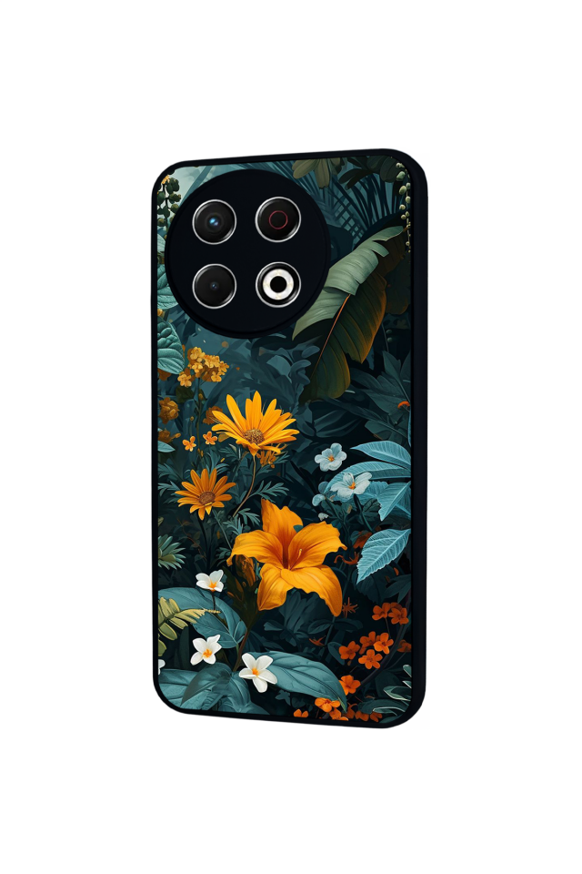 Tecno Spark 30 Pro Uyumlu Botanik Tasarımlı Glossy Premium Kılıf