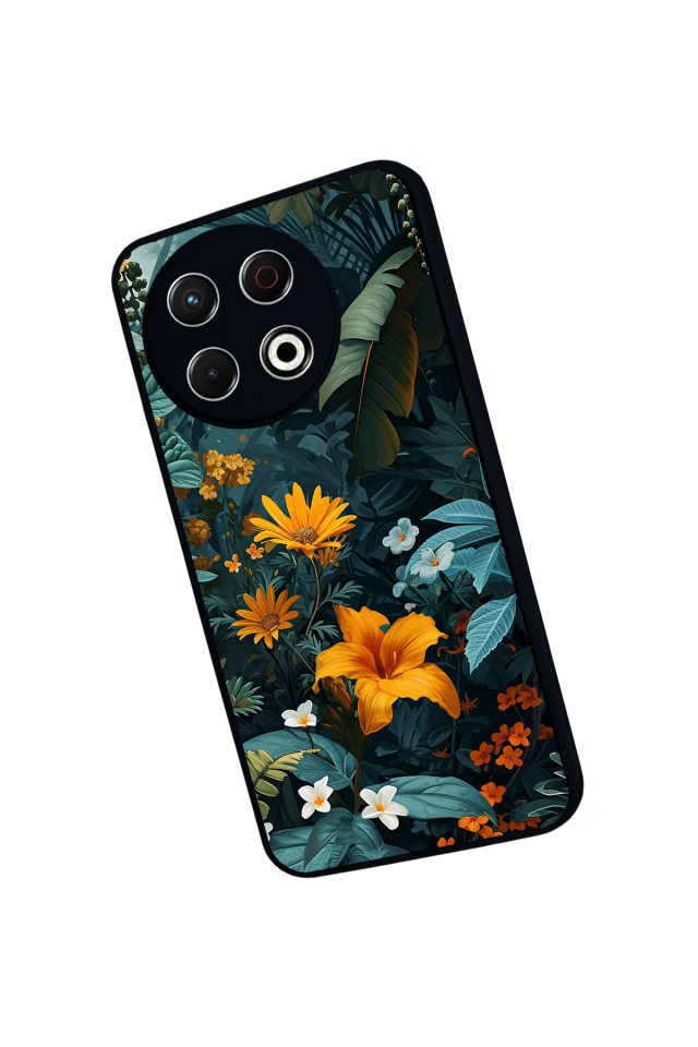 Tecno Spark 30 Pro Uyumlu Botanik Tasarımlı Glossy Premium Kılıf
