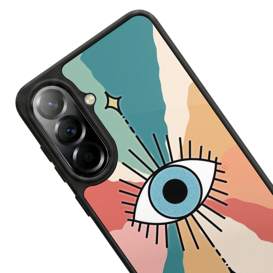 Samsung Galaxy A37 Uyumlu Göz Tasarımlı Glossy Premium Kılıf
