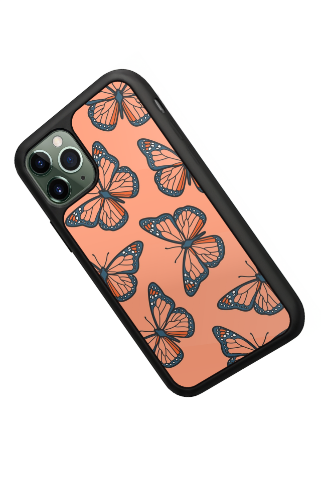 iPhone 11 Pro Uyumlu Kelebek Tasarımlı Glossy Premium Kılıf