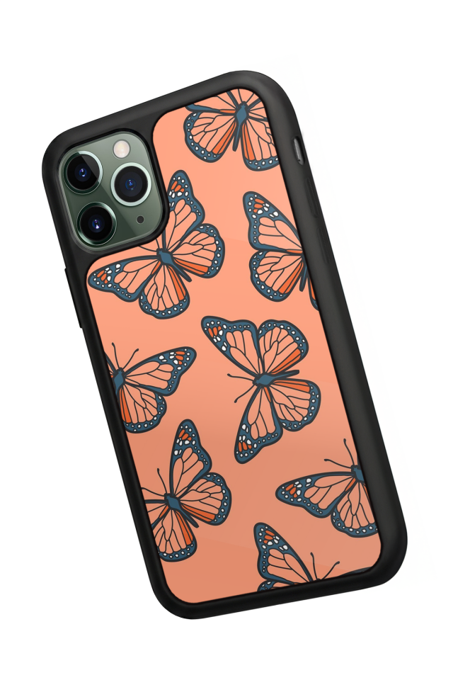 iPhone 11 Pro Uyumlu Kelebek Tasarımlı Glossy Premium Kılıf