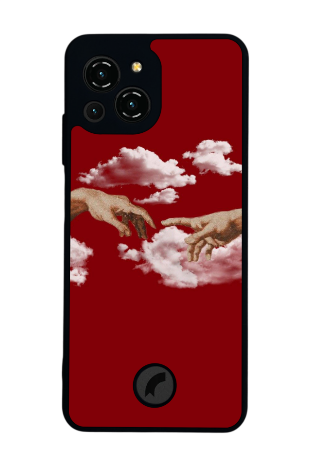 Reeder S23 Pro Max Uyumlu Kirmizi Tasarımlı Glossy Premium Kılıf