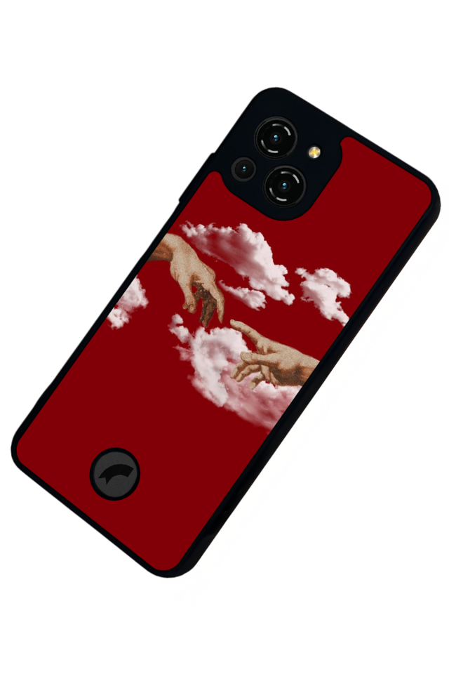 Reeder S23 Pro Max Uyumlu Kirmizi Tasarımlı Glossy Premium Kılıf