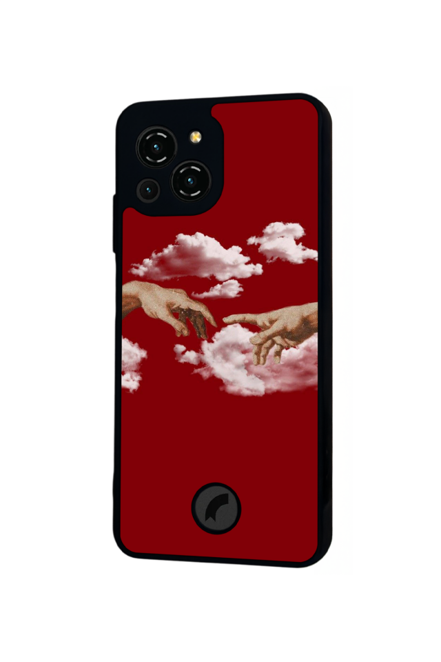 Reeder S23 Pro Max Uyumlu Kirmizi Tasarımlı Glossy Premium Kılıf