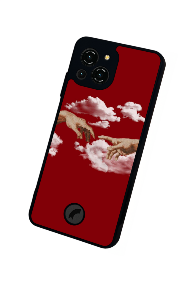 Reeder S23 Pro Max Uyumlu Kirmizi Tasarımlı Glossy Premium Kılıf