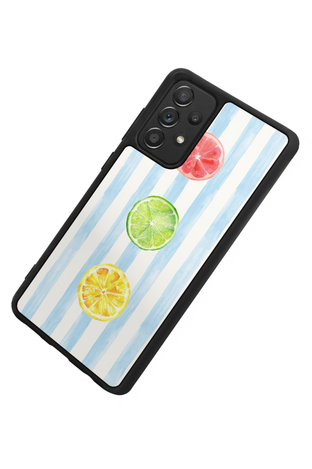 Samsung Galaxy A72 Uyumlu Limon Tasarımlı Glossy Premium Kılıf