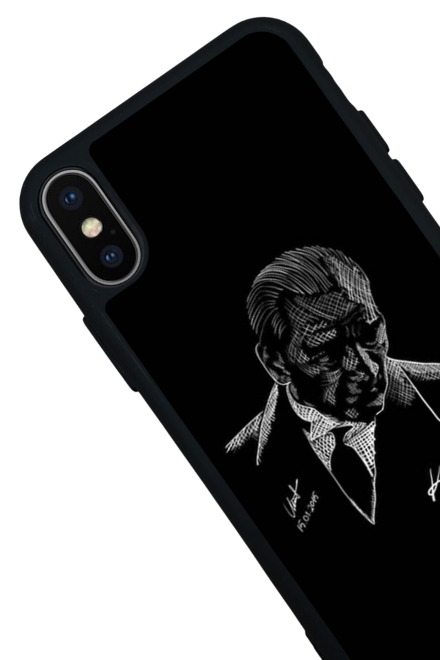 iPhone X/ XS Uyumlu Mustafa Kemal Ataturk Tasarımlı Glossy Premium Kılıf