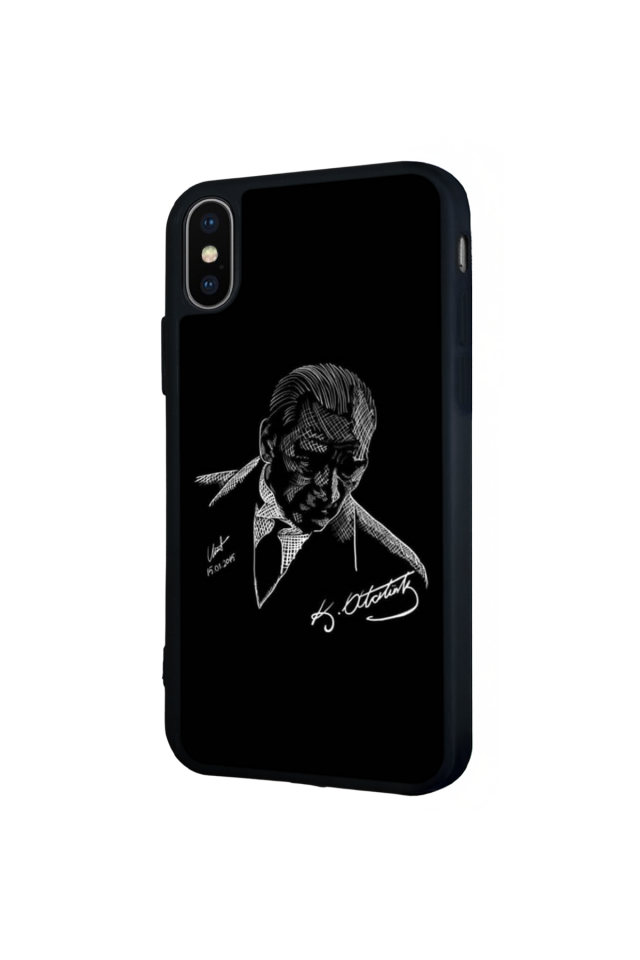 iPhone X/ XS Uyumlu Mustafa Kemal Ataturk Tasarımlı Glossy Premium Kılıf