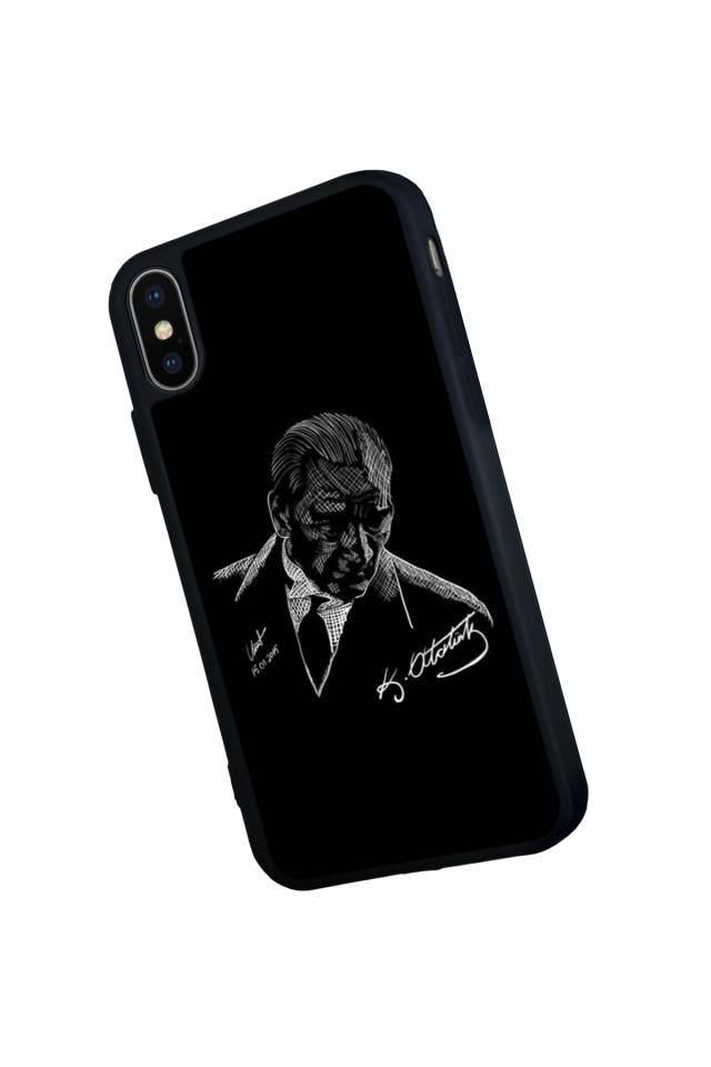 iPhone X/ XS Uyumlu Mustafa Kemal Ataturk Tasarımlı Glossy Premium Kılıf