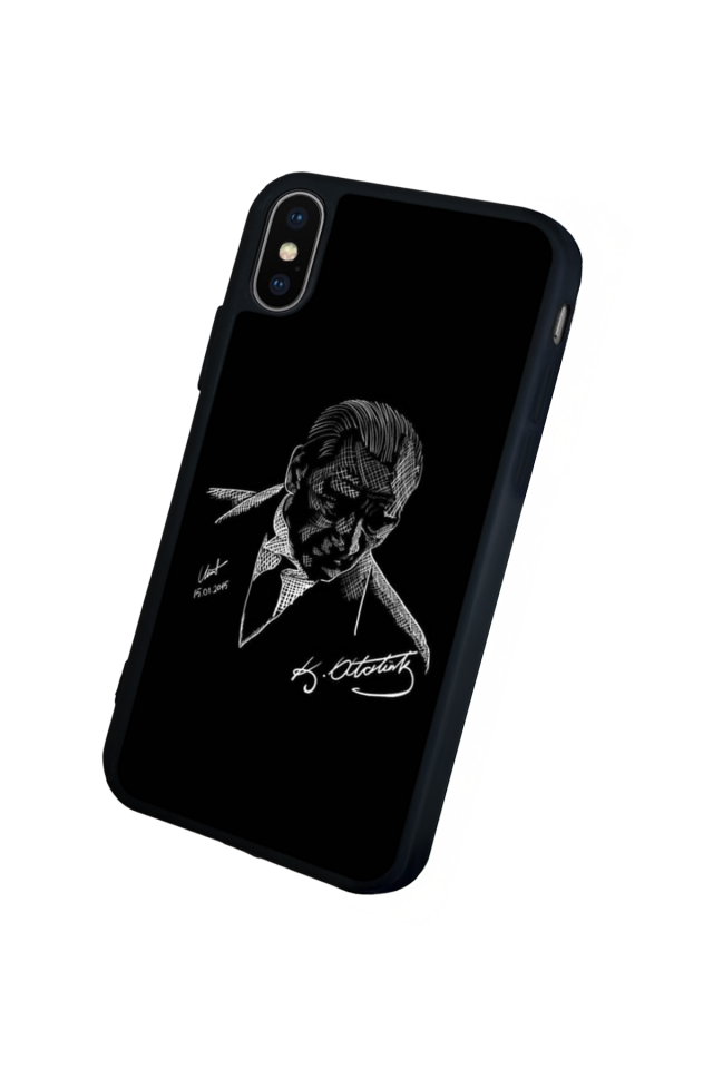 iPhone X/ XS Uyumlu Mustafa Kemal Ataturk Tasarımlı Glossy Premium Kılıf