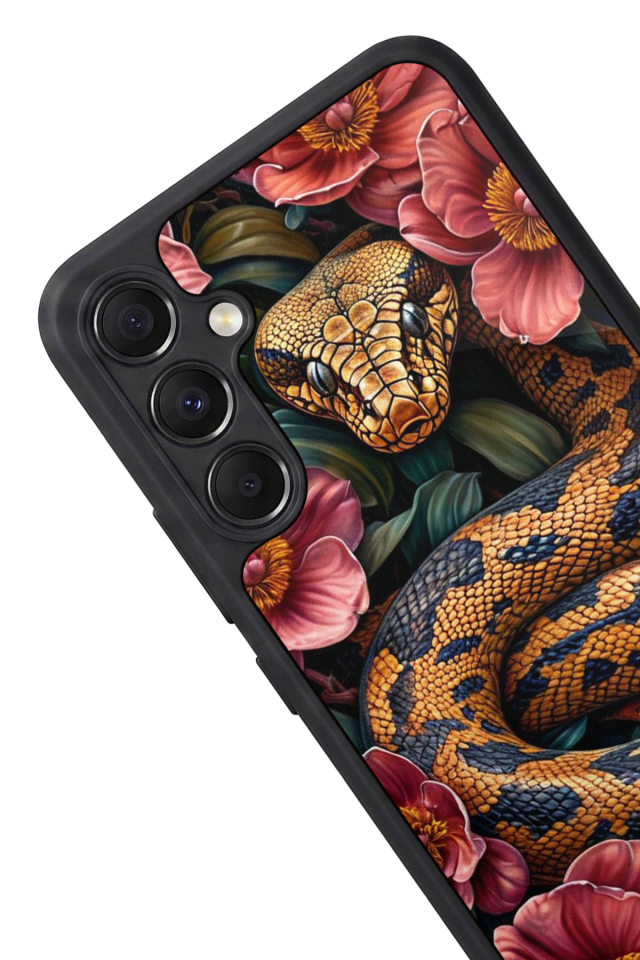 Samsung Galaxy M34 Uyumlu Yılan Tasarımlı Glossy Premium Kılıf