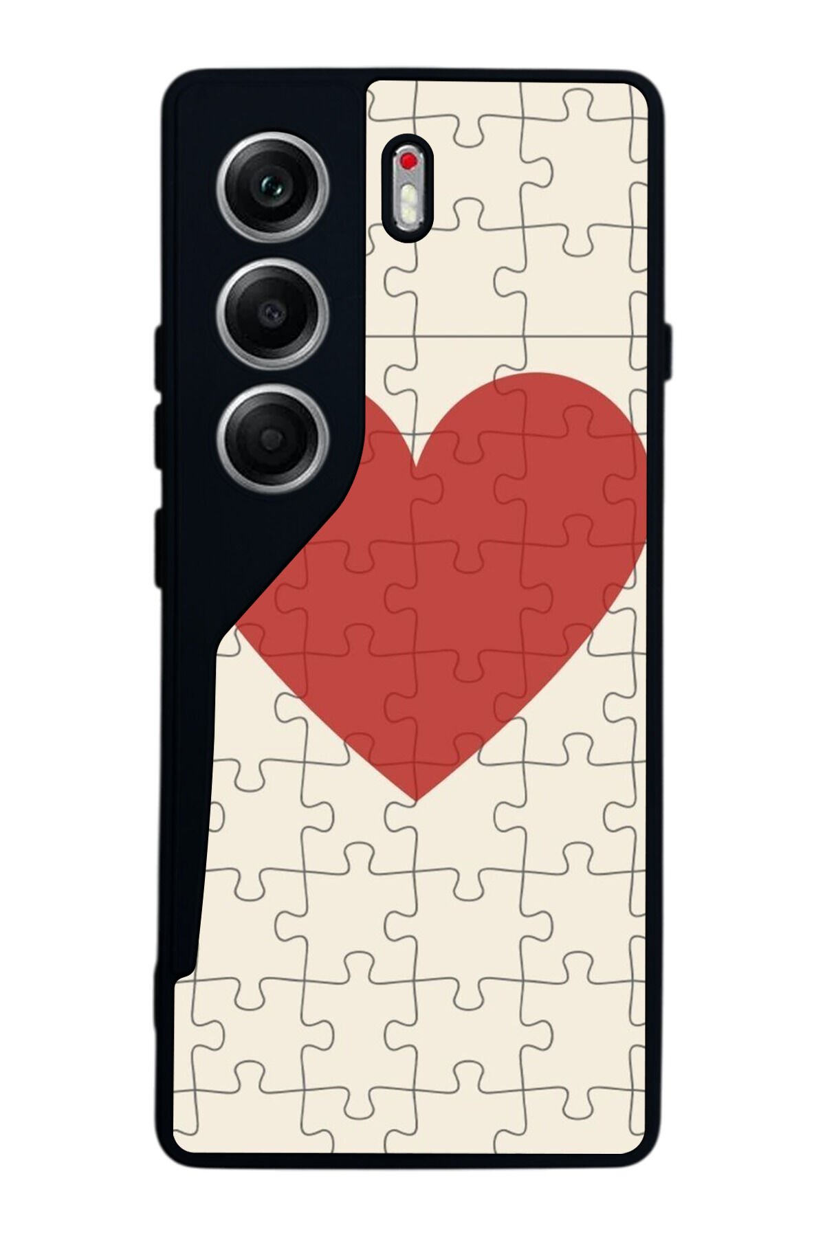 Tecno Camon 40 Uyumlu Kalp Love Tasarımlı Glossy Premium Kılıf