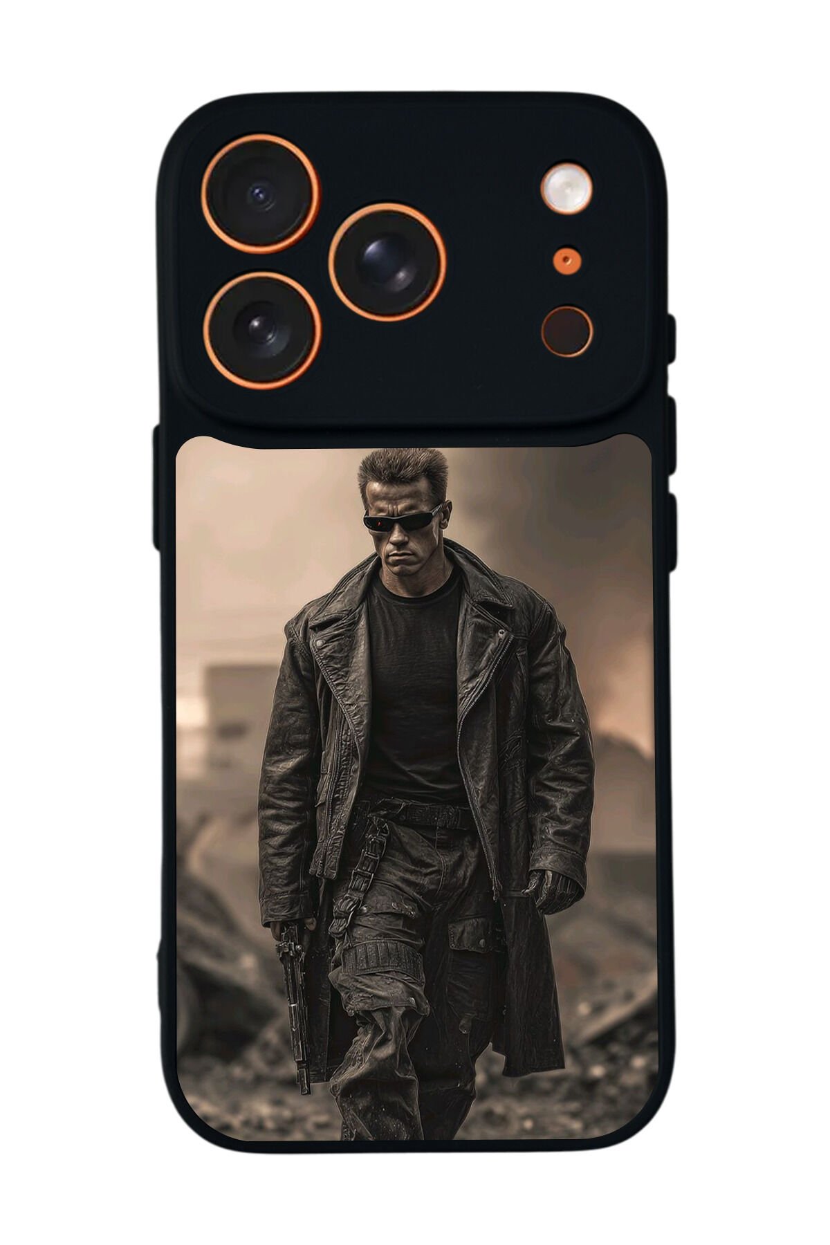 iPhone 17 Pro Uyumlu Terminator Tasarımlı Glossy Premium Kılıf