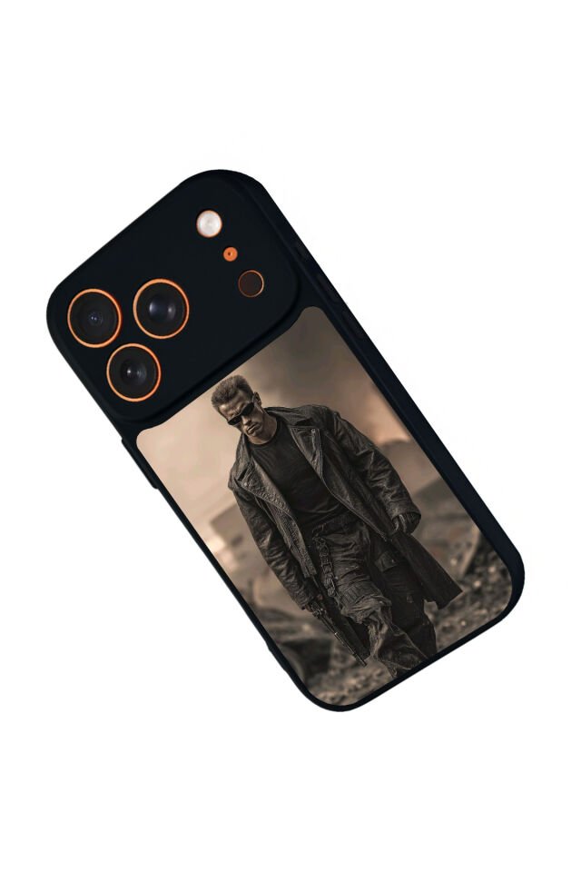 iPhone 17 Pro Uyumlu Terminator Tasarımlı Glossy Premium Kılıf