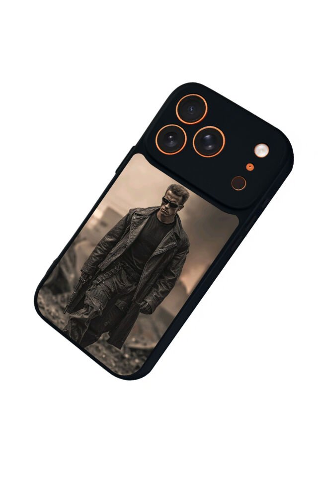 iPhone 17 Pro Uyumlu Terminator Tasarımlı Glossy Premium Kılıf