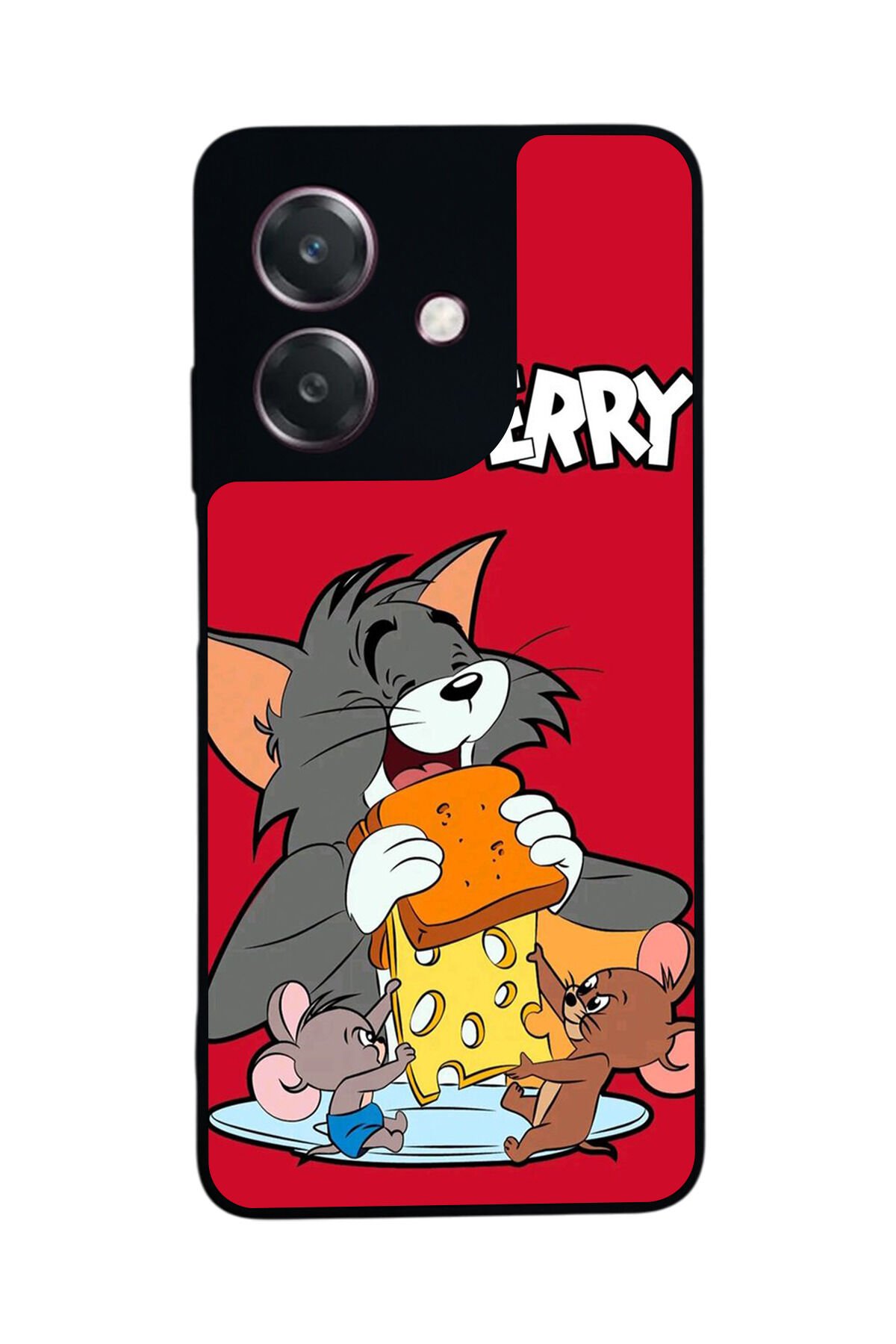 Oppo A3 5G Uyumlu Tom And Jerry Tasarımlı Glossy Premium Kılıf