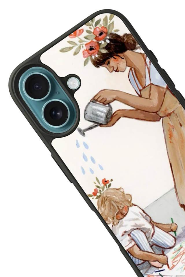 iPhone 16 Uyumlu Kalp Love Tasarımlı Glossy Premium Kılıf