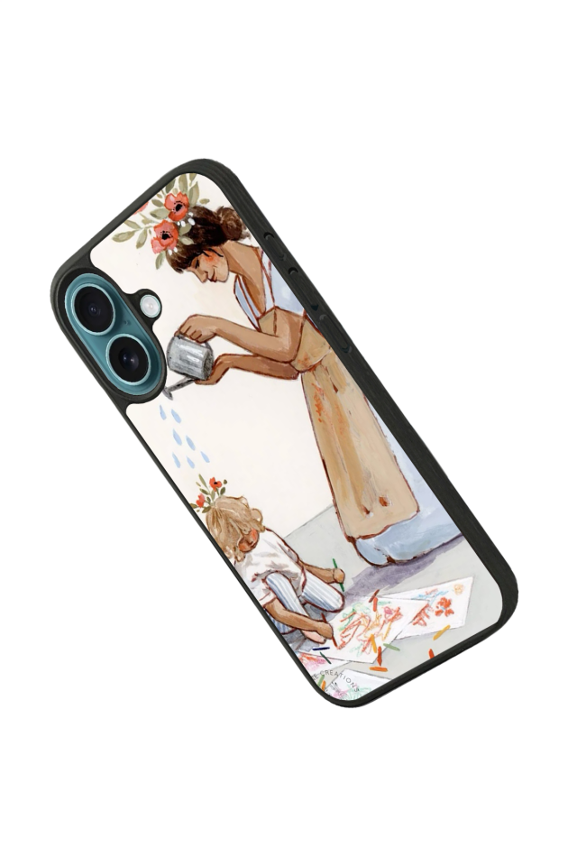iPhone 16 Uyumlu Kalp Love Tasarımlı Glossy Premium Kılıf