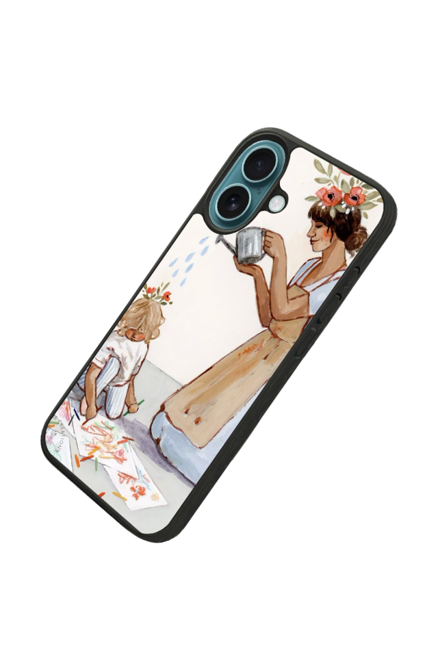 iPhone 16 Uyumlu Kalp Love Tasarımlı Glossy Premium Kılıf