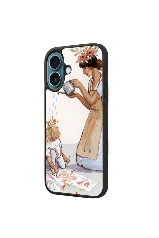 iPhone 16 Uyumlu Kalp Love Tasarımlı Glossy Premium Kılıf