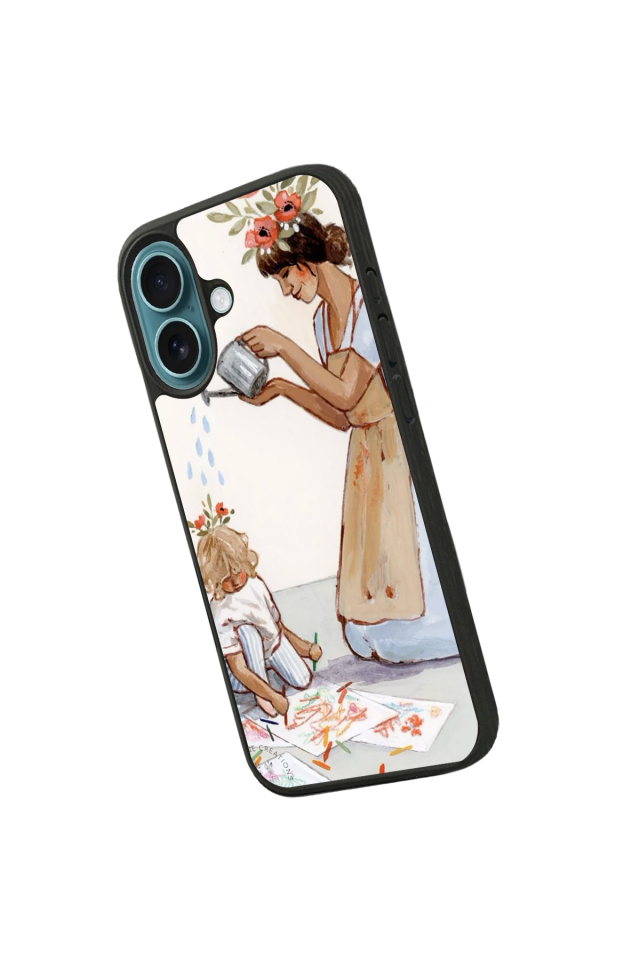 iPhone 16 Uyumlu Kalp Love Tasarımlı Glossy Premium Kılıf
