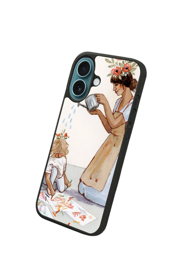 iPhone 16 Uyumlu Kalp Love Tasarımlı Glossy Premium Kılıf