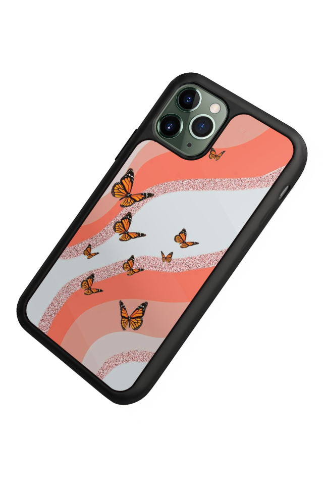 iPhone 11 Pro Uyumlu Kelebek Tasarımlı Glossy Premium Kılıf