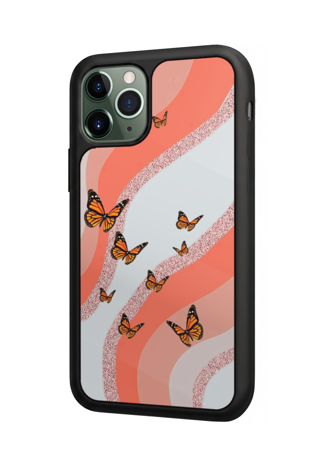 iPhone 11 Pro Uyumlu Kelebek Tasarımlı Glossy Premium Kılıf