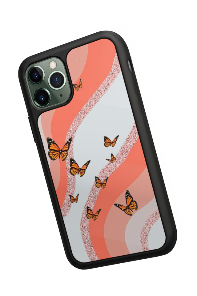 iPhone 11 Pro Uyumlu Kelebek Tasarımlı Glossy Premium Kılıf