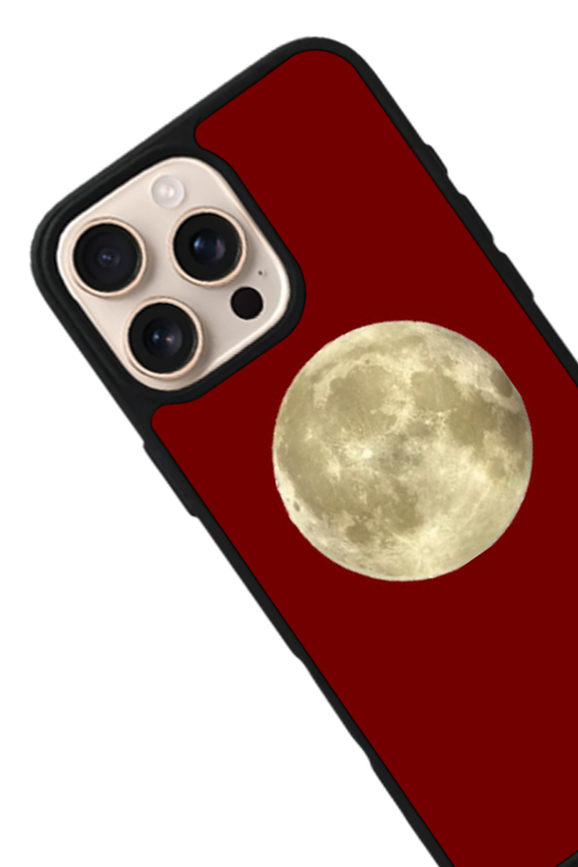 iPhone 16 Pro Uyumlu Kirmizi Tasarımlı Glossy Premium Kılıf