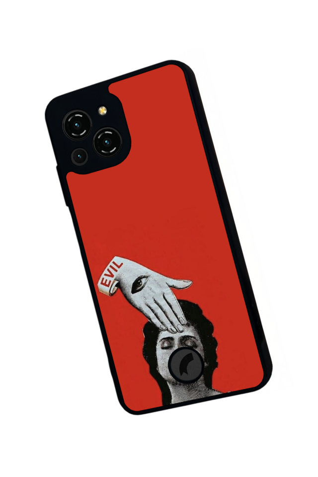 Reeder S23 Pro Max Uyumlu Kirmizi Tasarımlı Glossy Premium Kılıf