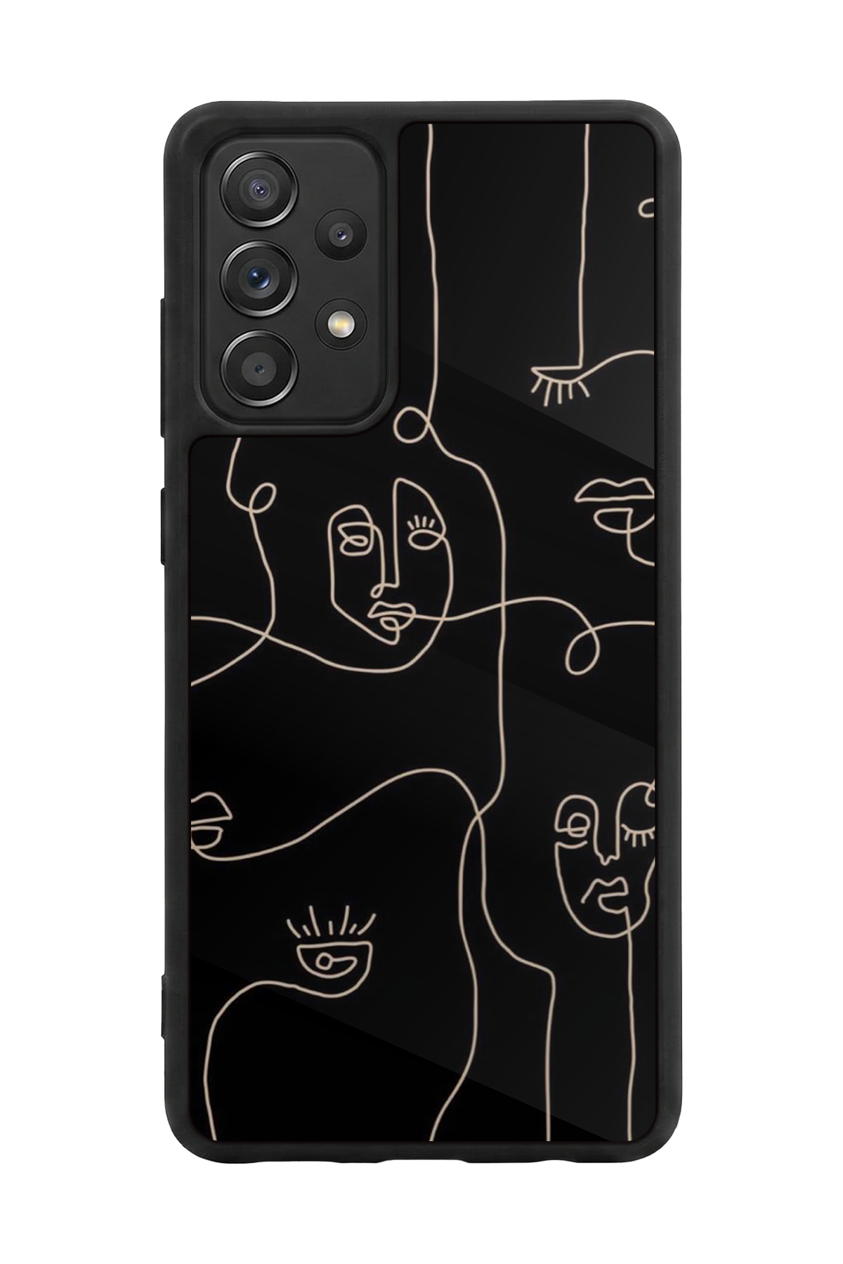 Samsung Galaxy A72 Uyumlu Line Art Tasarımlı Glossy Premium Kılıf
