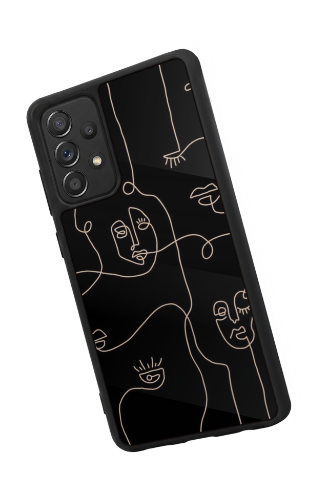 Samsung Galaxy A72 Uyumlu Line Art Tasarımlı Glossy Premium Kılıf