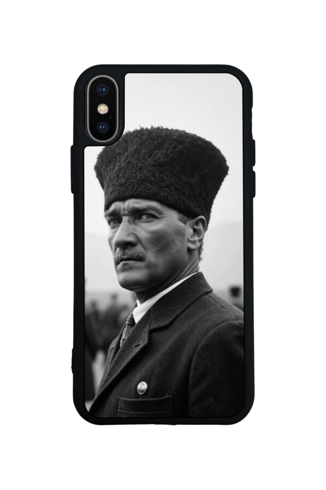 iPhone X/ XS Uyumlu Mustafa Kemal Ataturk Tasarımlı Glossy Premium Kılıf